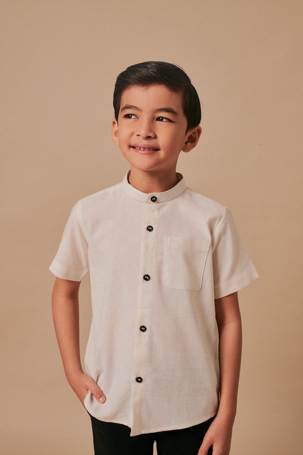 Enrique Shirt Kids in Offwhite